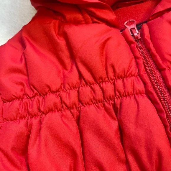 Rothschild‎ Girl's Red Flower Pocket Full Zip Puffer Jacket Toddler Size 4T - Picture 5 of 11
